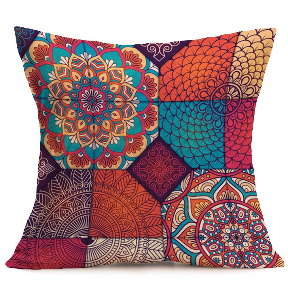 Taie d'oreiller imprimée de pour la maison oreillers décoratifs pour canapé housse de coussin confortable Kissen Cojines Decorativos Para Sofá: D