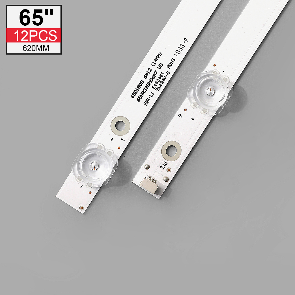 Bande de rétro-éclairage LED, 6 lampes pour Hitachi 65R80 AW TCL65D06-ZC23AG-04 05 65D1800 V0 ZC2 HRB TV-65UHD4K