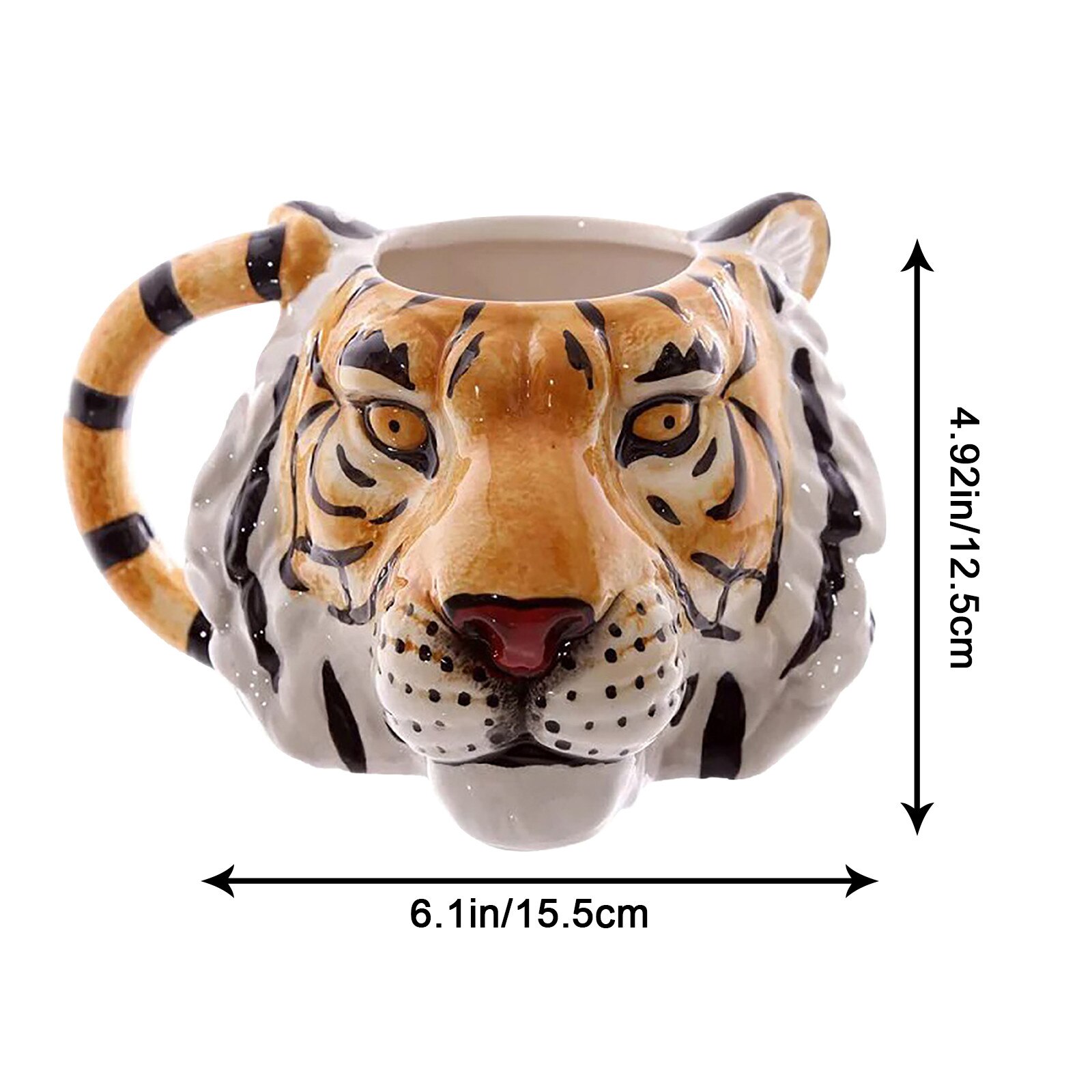 Saintgace 3D Leuke Cartoon Dier Water Cup Keramische Thee Koffie Kopjes En Mokken Stereo Vision Paar Mok Drinkware Tazas