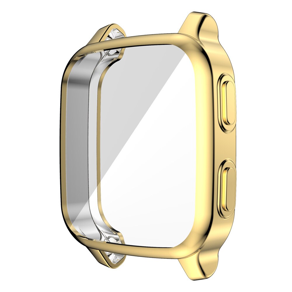 Flexible TPU Full Cover for Garmin Venu SQ Watch Case Screen Protector Scratch-resistant Shell Lightweight Bumper Accessories: Gold
