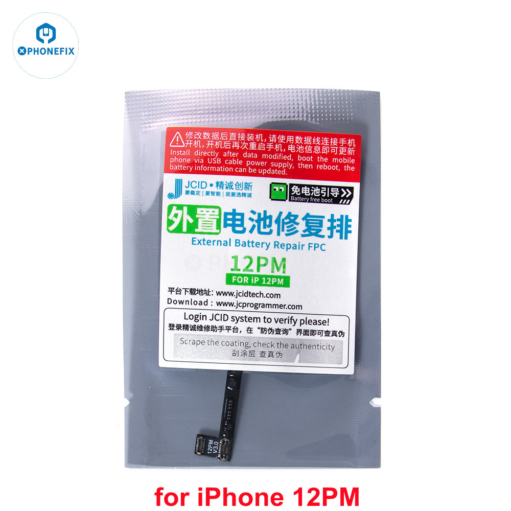 JCID JC reparación de batería Original Flex para iPhone 11 12 13 14 15 16PM quitar advertencia batería etiqueta externa reparación de repuesto flexible: Selva Verde