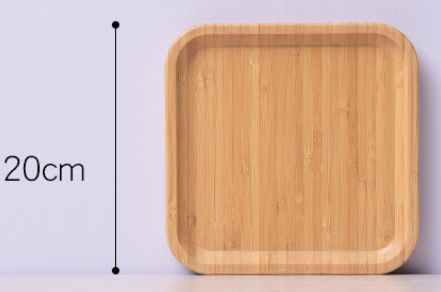Square Bamboo Serving Tray 1Pc: 20cm