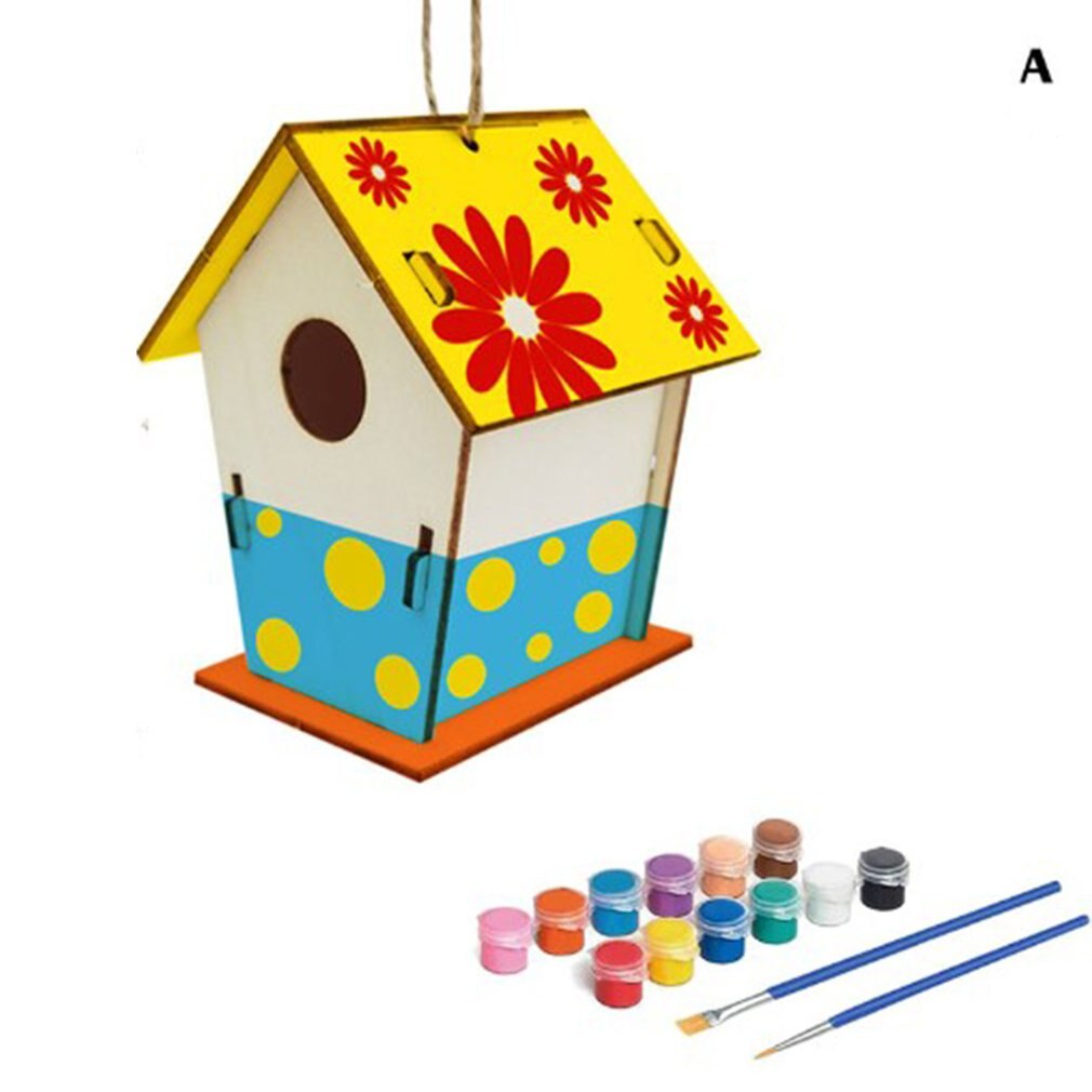 Bird Room Home Decoration DIY Hand-painted Bird Room Art Project Handicraft Indoor And Outdoor Pendant A: Default Title