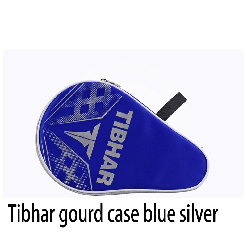 Tibhar – sac de raquettes de Tennis de Table, nouvelle protection carrée pour l'entraînement , ensemble de battes de ping-pong: blue silver