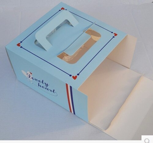 20 stk 16 x 16 x 10cm bakeri kake ostekake emballasje eske bursdagskake papir boks med håndtak