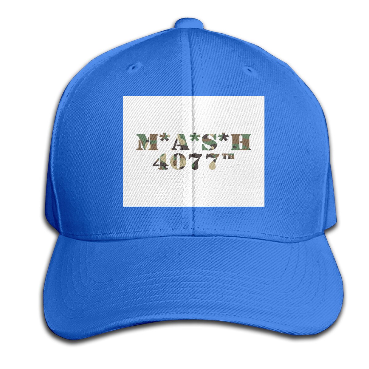 Mash 4077 - Mash 4077 Ontwerpen Ontwerpen Kleur Casual Grote Formele Slogan Laatste Patroon Cap Hoed: Blue