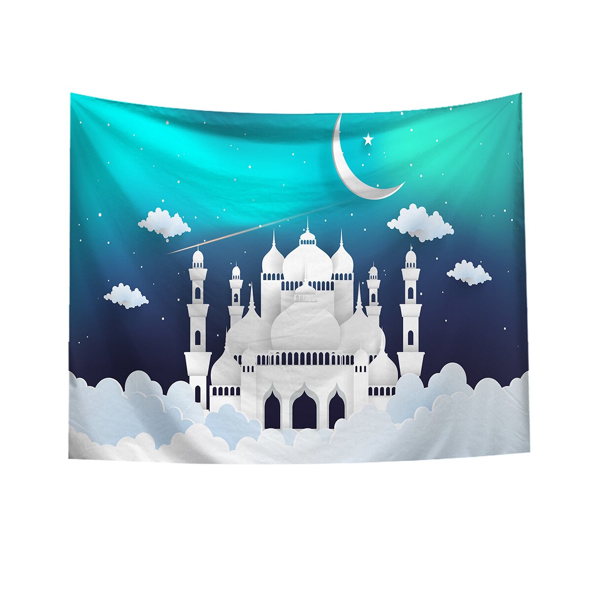 Islamitische ramadan wandtapijt kamerdecoratie achtergrond doek muur huisdecoratie hangend wandtapijt thuis muurschildering strandlaken stijl: 2