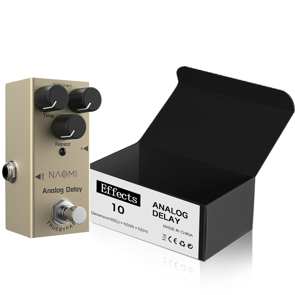 Naomi sähkökitara analoginen viive / miksaus / toiston nuppi efektipedaali  dc 9v true bypass mini single type