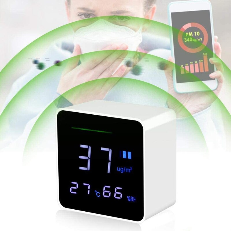 GTBL Air Monitor,Indoor Air Meter PM2.5 Tester Air Testing Tool With Temperature And Humidity