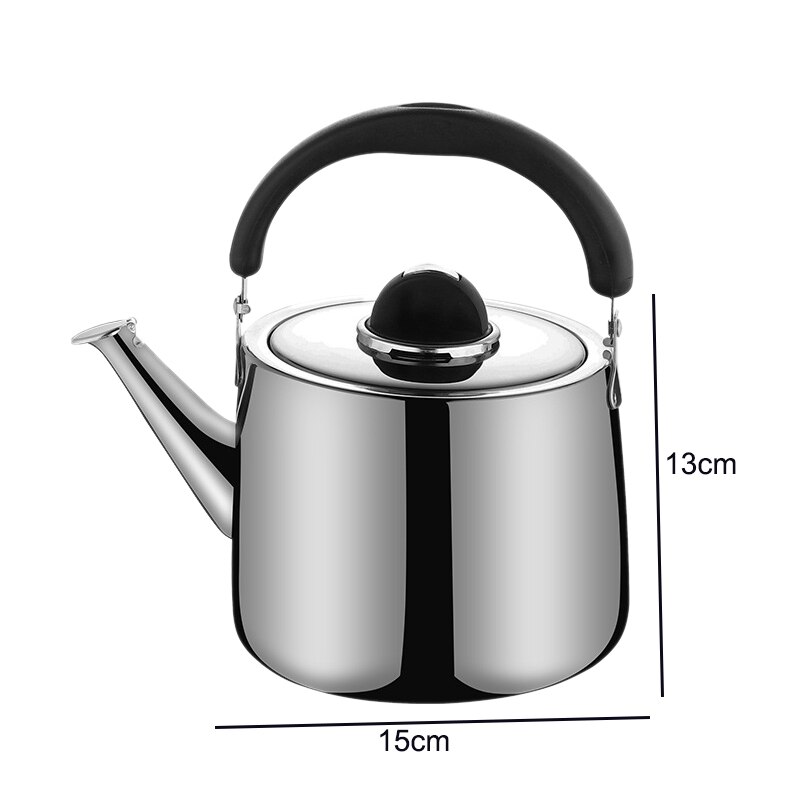 304 roestvrijstalen geluidsketel gas theepot grote capaciteit melk waterfles outdoor kamperen fluitende keuken theeketel