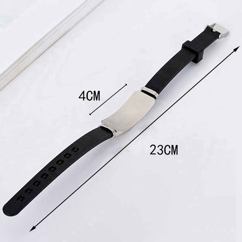 Pulsera inspiradora para hombre, brazalete de silicona de acero inoxidable para niño, de amor de mamá y papá