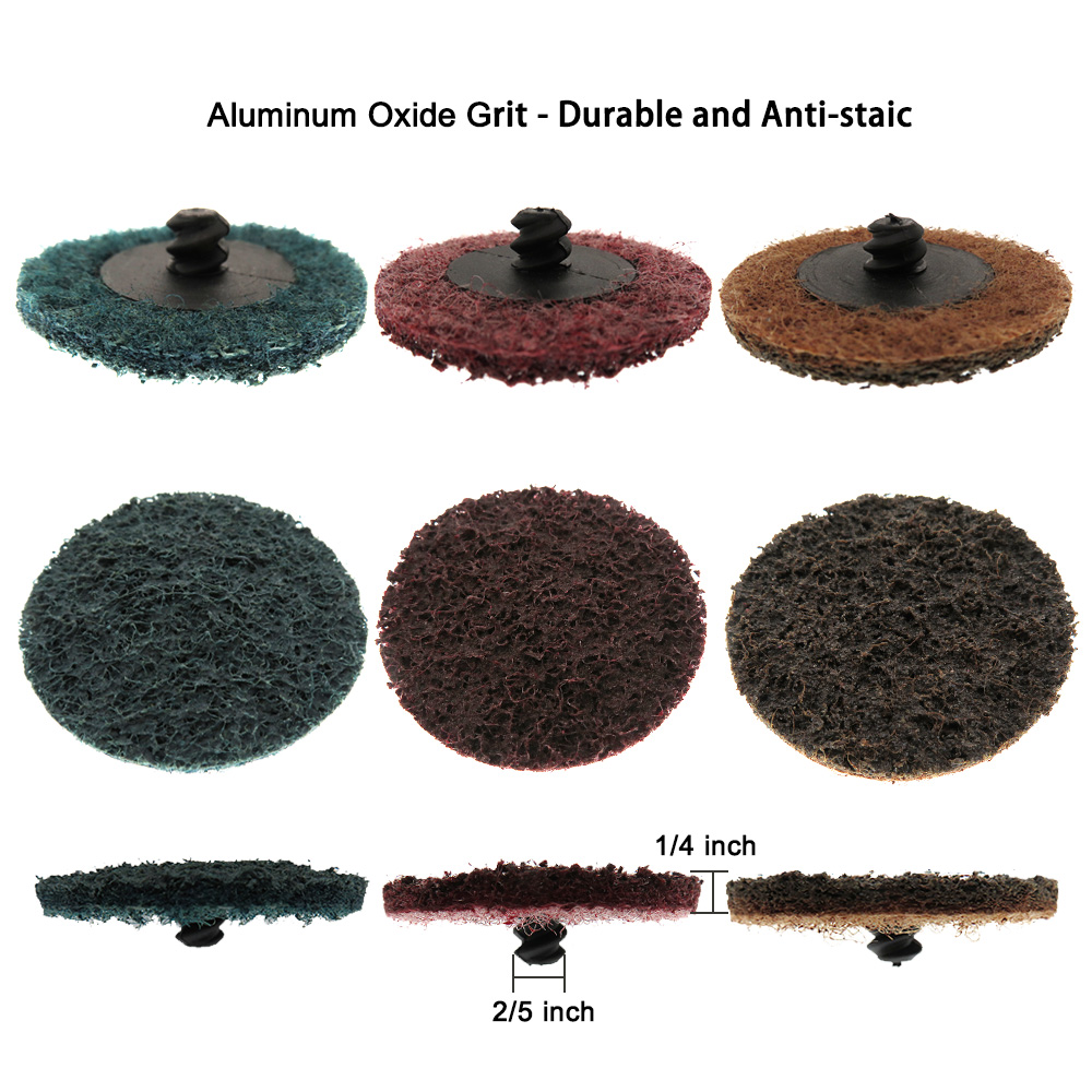 2 Inch Quick Change Discs Surface Conditioning Sanding Discs for Surface Grind Polish Finish Burr Rust Paint Removal