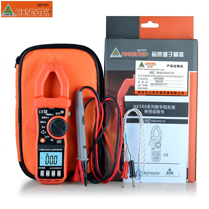 True RMS Digital multimeter dc current clamp meter esr capacitor tester auto range clamp multimeter