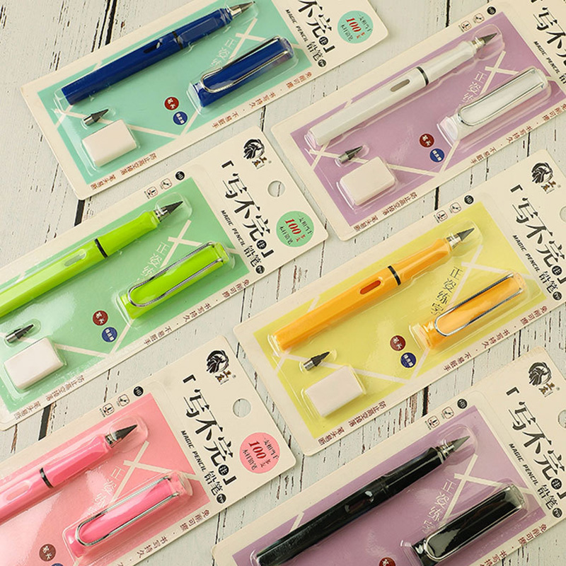 Juego de lápices eternos para escritura ilimitada, pluma borrable sin tinta, nueva tecnología, lápices mágicos para bocetos de arte, herramienta de pintura, para niños