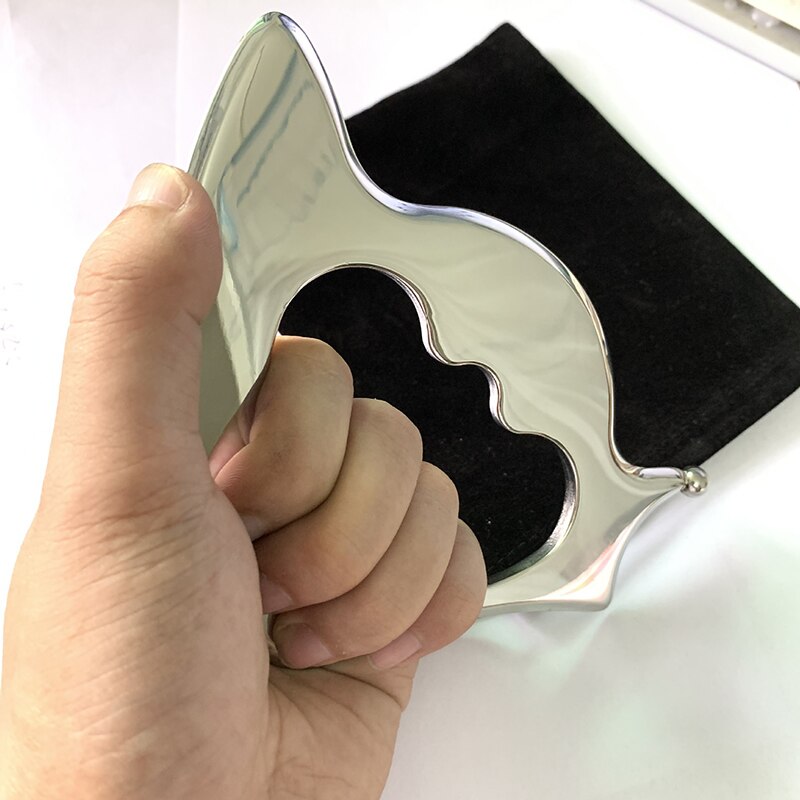 Vierkante lichaamsmassager anti-cellulitis gezondheidszorg roestvrijstalen guasha-bord metalen rugmassage draagbare schraper duurzame verlichting