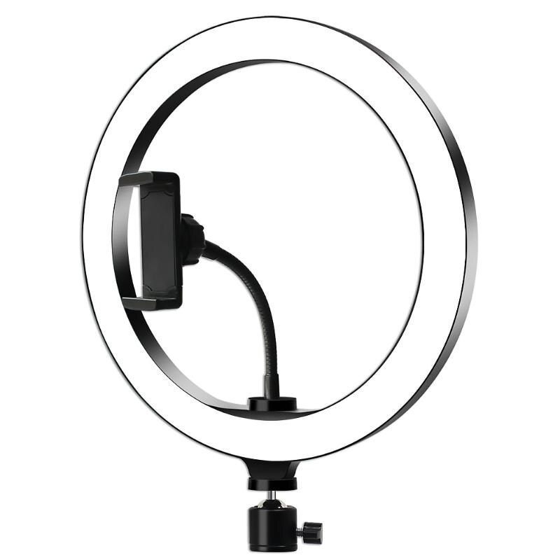 10 inch 128LED Selfie Ring Light Dimmable Camera Phone Lamp w/Stand Tripod Support