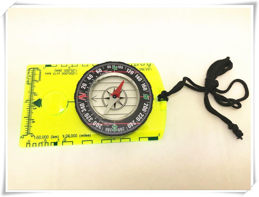 Acrylic Portable Map Compass For Outdoor Orientation Multi-functional Scale Compass: Default Title