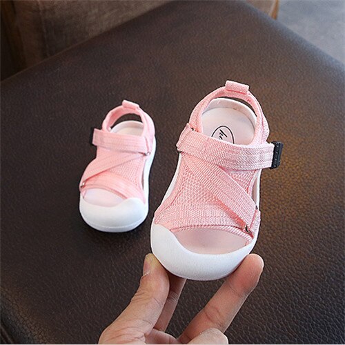 sommer Kleinkind Kleinkind Schuhe Baby Mädchen Jungen Kleinkind Sandalen Nicht-Unterhose Atmungsaktive Sanft Kind Anti-kollision Schuhe: Rosa / 4 (Einlegesohle 13.5CM)