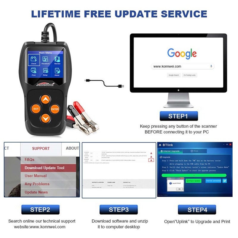 Battery Tester 12V Automotive Load Car Digital Battery Analyzer Battery Scanner Multi Languages Vehicle Battery Diagnostic Tool