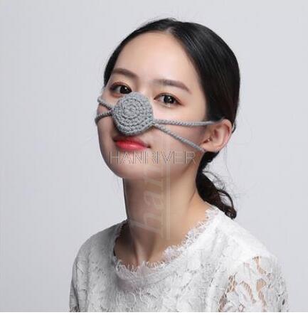 Pure Hand-Geweven Wol Nose Cover Neus Warmte En Wind En Koude En Anti-Freeze Magic Apparaat Ademend individuele Maskers Voor Mannen En: GRAY