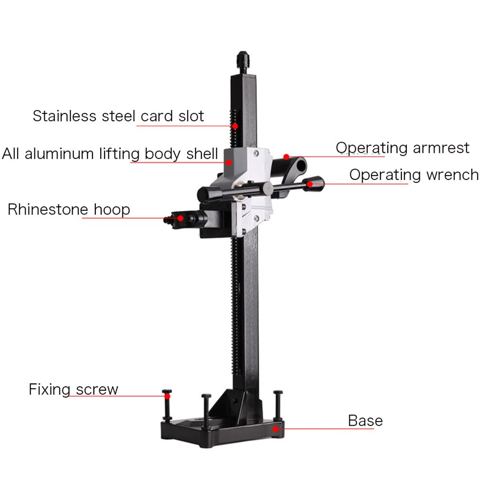 62Mm No.5 Boren Machine Beugel Diamant Boren Machine Beugel Aluminium Boor Houder Water Boor Stand