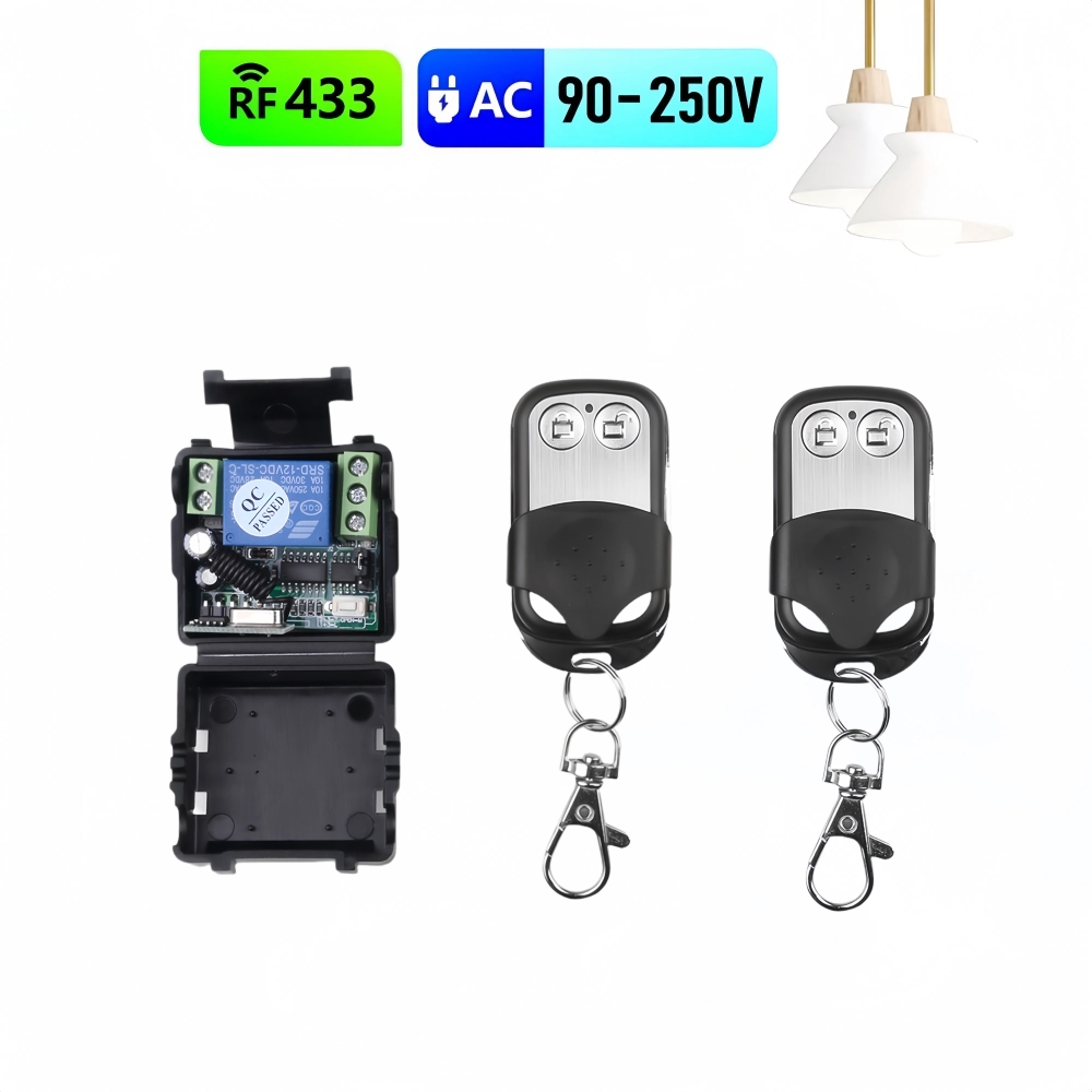 HF 433MHz Fernbedienung Funksc Halfter DC 12V 1ch 10a Empfänger Absender Heimat LED Tür elektro magnetisches Schloss DIY-Modul: Weiß