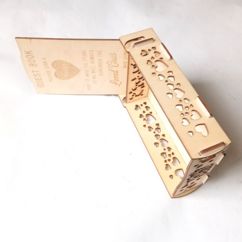 Party Wedding Guest Book Storage Box Wooden Card Boxes Decoration Birthday Supplies Heart Box