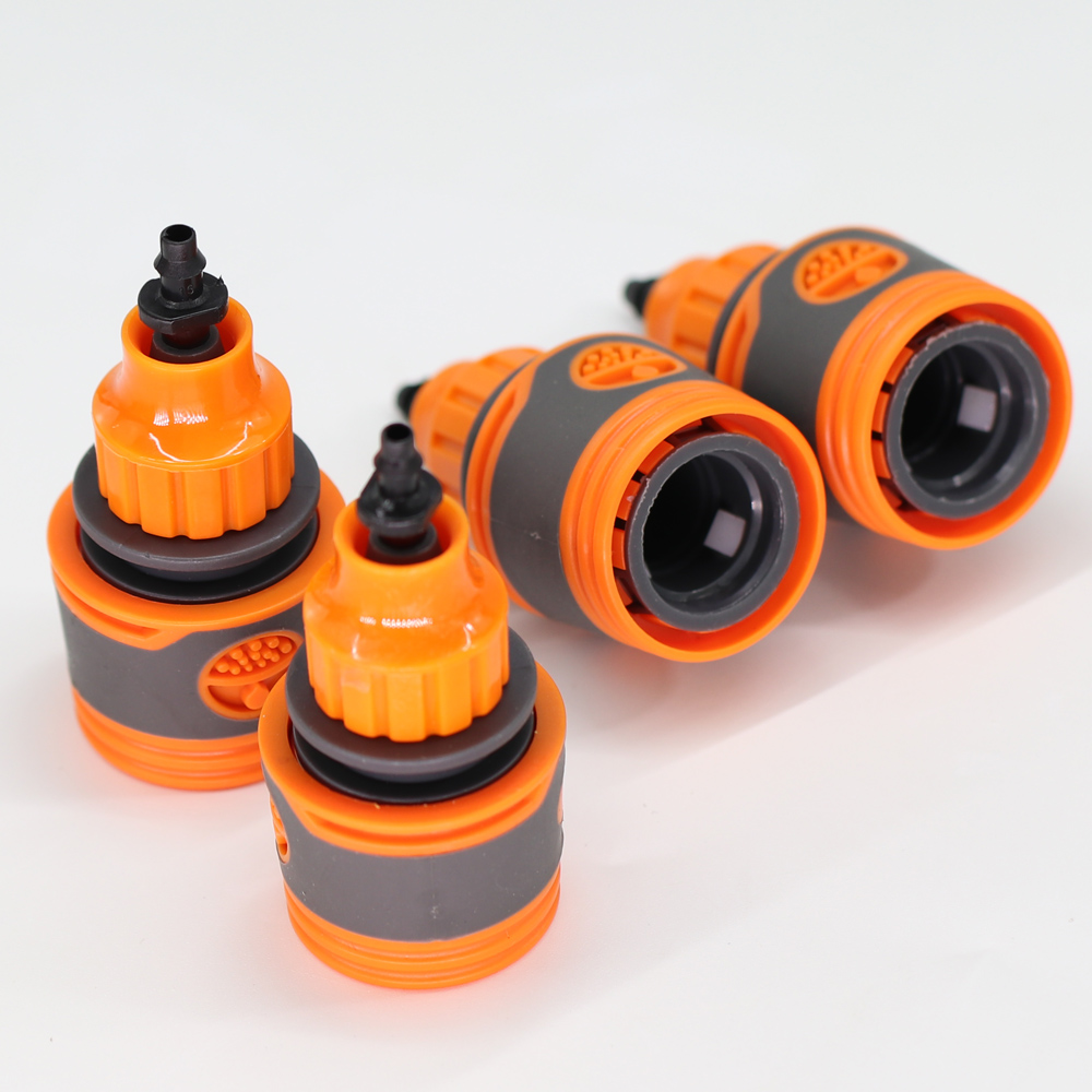 2Stck Garten Schlauch Schnell Anschlüsse Orange Gummi Kunststoff Kupplung Adapter Bewässerung Auto Waschen Gelenke 1/4'' 3/8'' 1/2'' 3/4''