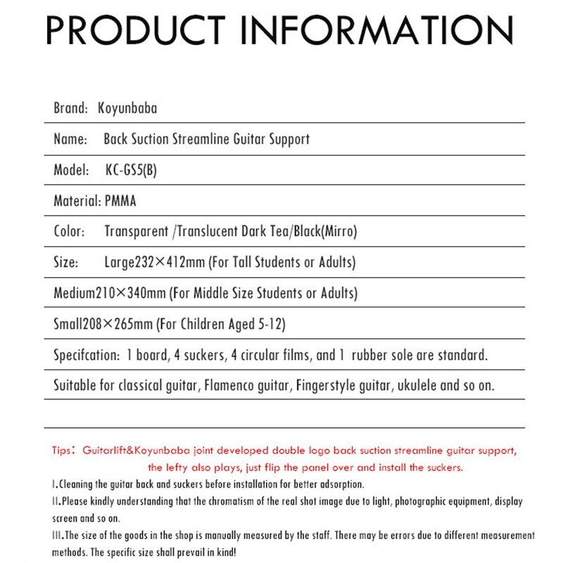 Koyunbaba gitaarhalssteun met zuignap, streamliner gitaarsteun voor klassieke flamenco akoestische gitaar