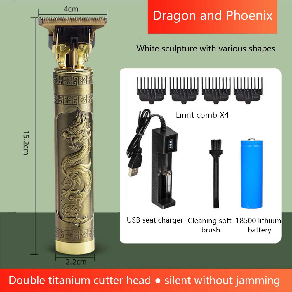 Clipper Maquina De Cortar Cabello Hair Mower Trimmer For Men Beard Electric Shaver Haircut Machine Hairstyle Cutter Professiona: Set-6