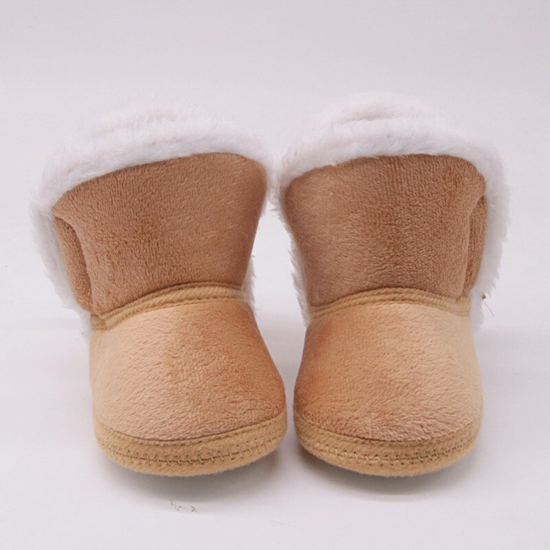 Warm Strik Fleece Snowboots Voor Baby Meisje Jongen Anti-Silp Prewalker Booties Baby Schoenen 0-18 Maanden: C / 0-6 months