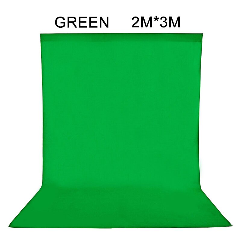 3 x 2m 6 farver polyester bomuld fotografering baggrunde fotoshoot baggrund klud fotostudie baggrund: Grøn