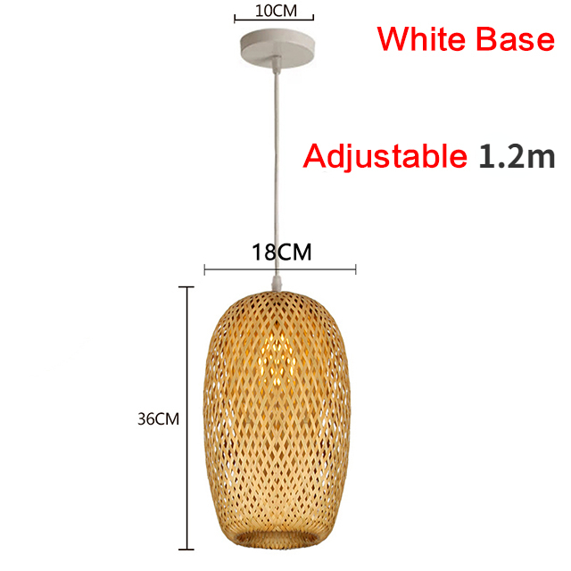 Rotan Hanglampen Bamboe Lantaarn Hanglamp Hand-Geweven Bamboe Lampenkappen E27 Verlichtingsarmaturen Eetkamer Woonkamer Decor: plum