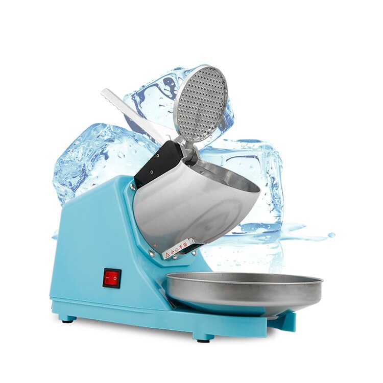 JIQI-trituradora de hielo eléctrica, grosor ajustable, 65 KG/H, para batidos, picadora de hielo, para hogar, restaurante, Bar: Blue / 110 V