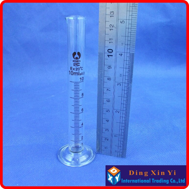 (4 pieces/lot) 10ml graduated cylinder,glass graduate glass measuring cylinder,measuring graduates