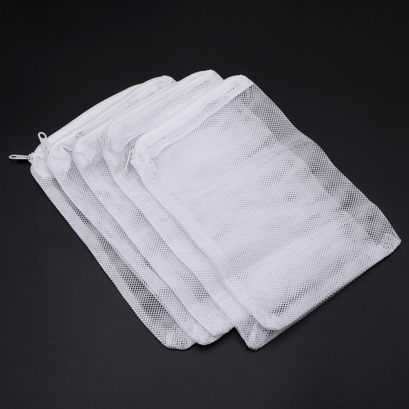 5 Stks/set Aquarium Filter Zak Aquarium Mesh Bag Zipper Net Vijver Voor Bio Bal Actieve Carbon Isolatie Opslag 5 maten M0XD