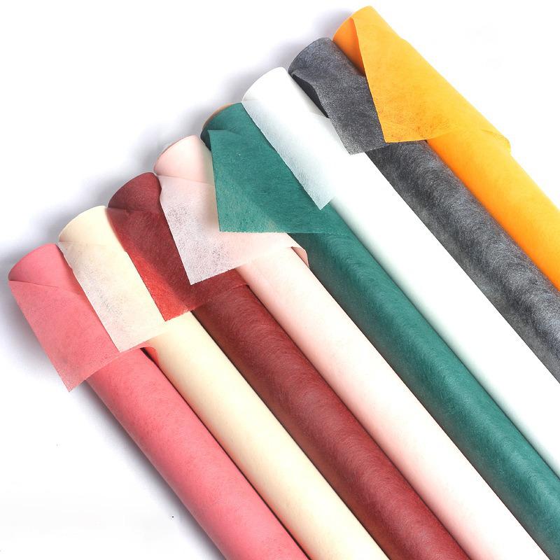 60cm*60cm 10yards Non-woven Paper Tissue Paper Solid Color Flower Wrapping Paper Roll Flower Bouquet Packing Flower Paper