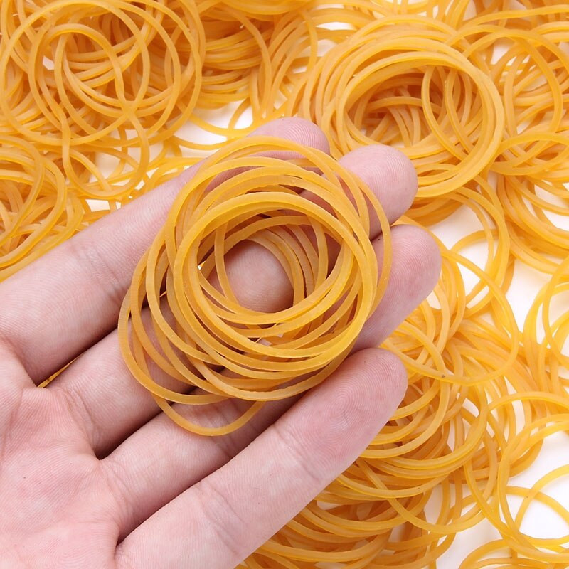 100/200pcs Rubber Bands Office Rubber Ring Strong Elastic Bands Stationery Holder Band General Natural Ring for Sch