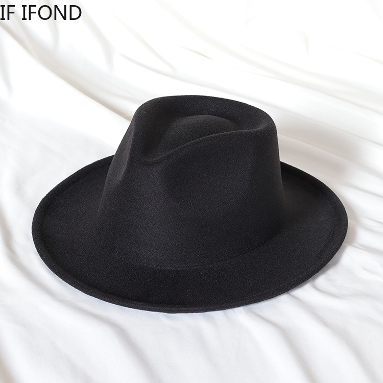 2022 nuovi cappelli fedora in feltro stile britannico per uomo donna cappello a tesa corta trilby abito formale cappello signore jazz cappelli