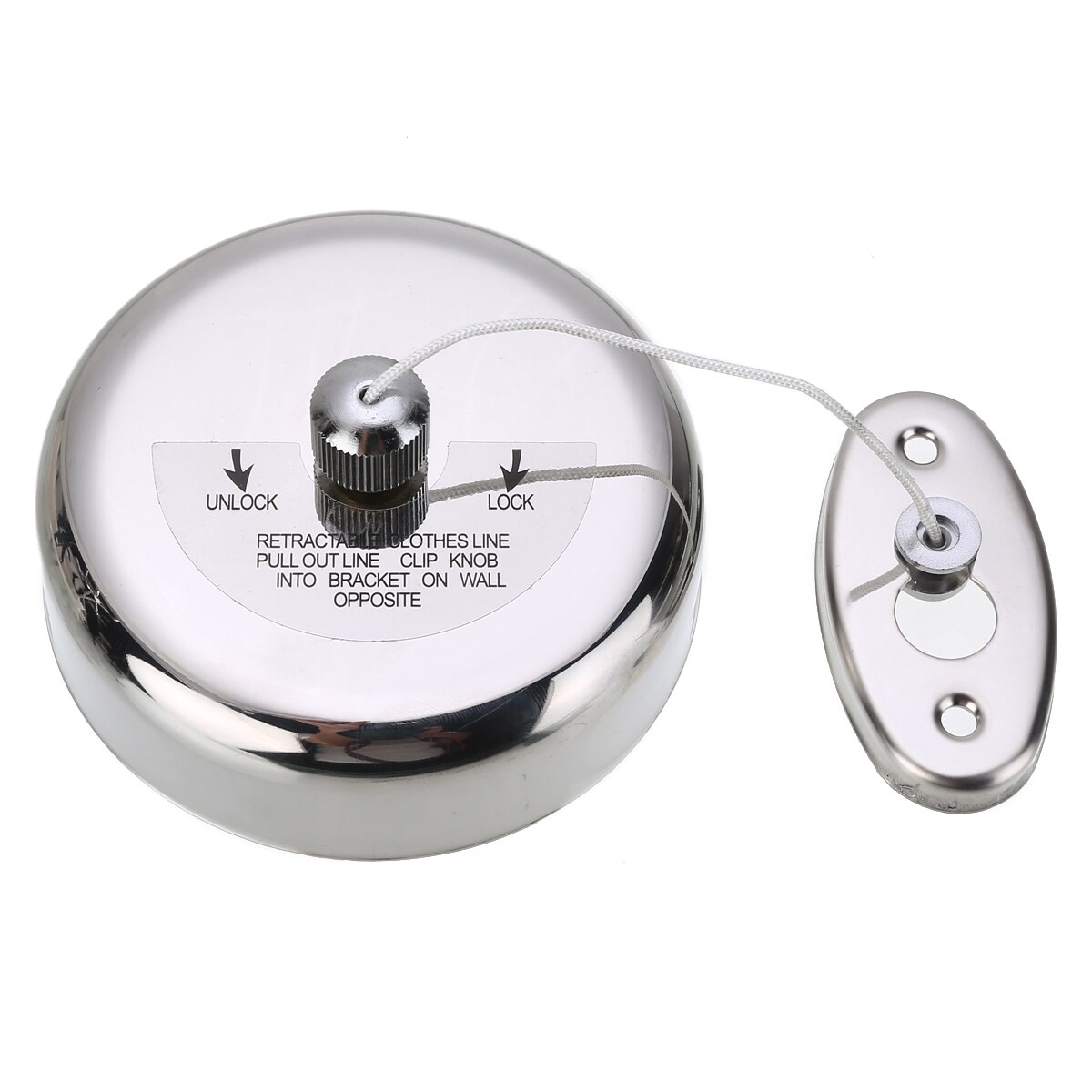 Mayitr Clothesline Rope Stainless Steel Retractable Clothes Line Dryer Laundry Clothesline with Screws For Clothing Hanger