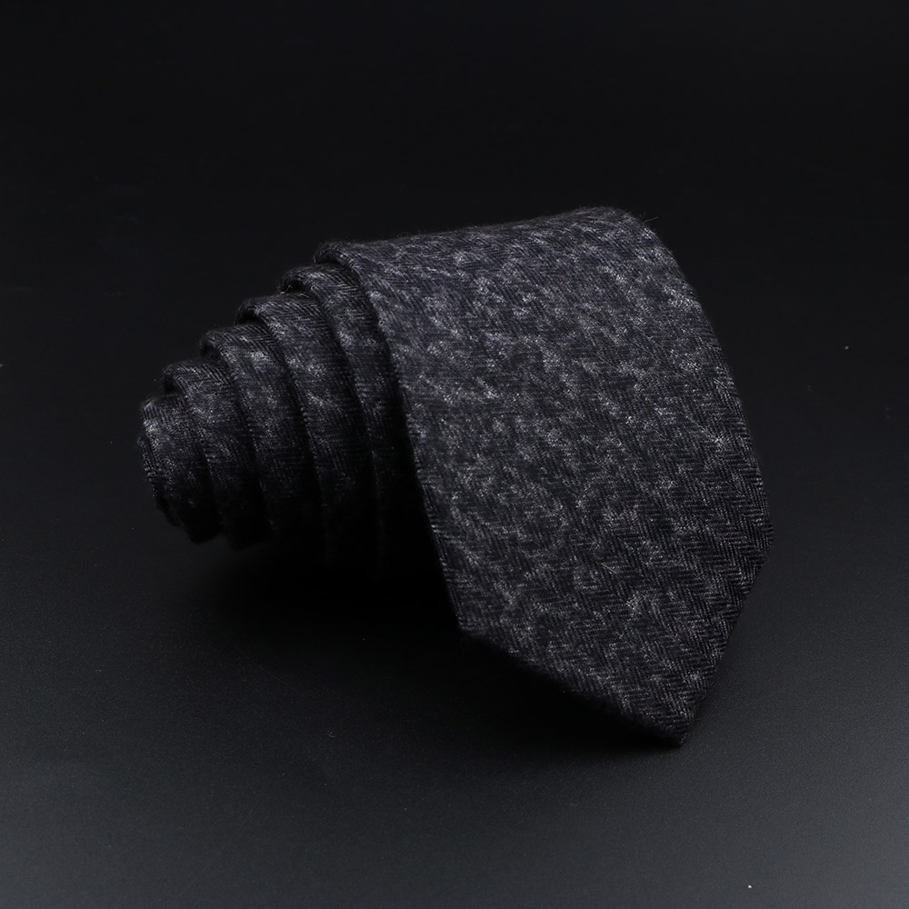 Men's Plaid Tie Cotton Black Grey Red Necktie Handmade Wool Narrow Collar Ties Wedding Business Party Suit Shirt Accessory