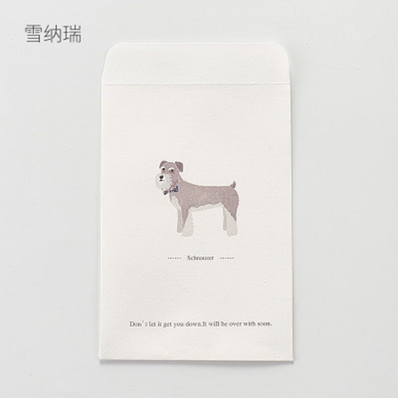 10 stk/sæt 16*11cm kawaii dyr sød hund mønster konvolutter til fest invitationer valentinsdag elskere besked kort: 8