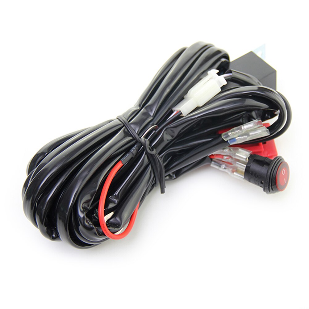 12V 40A Relay Wiring Harness Work Fog Light Bar Kit ON/OFF Switch Led Spotlight