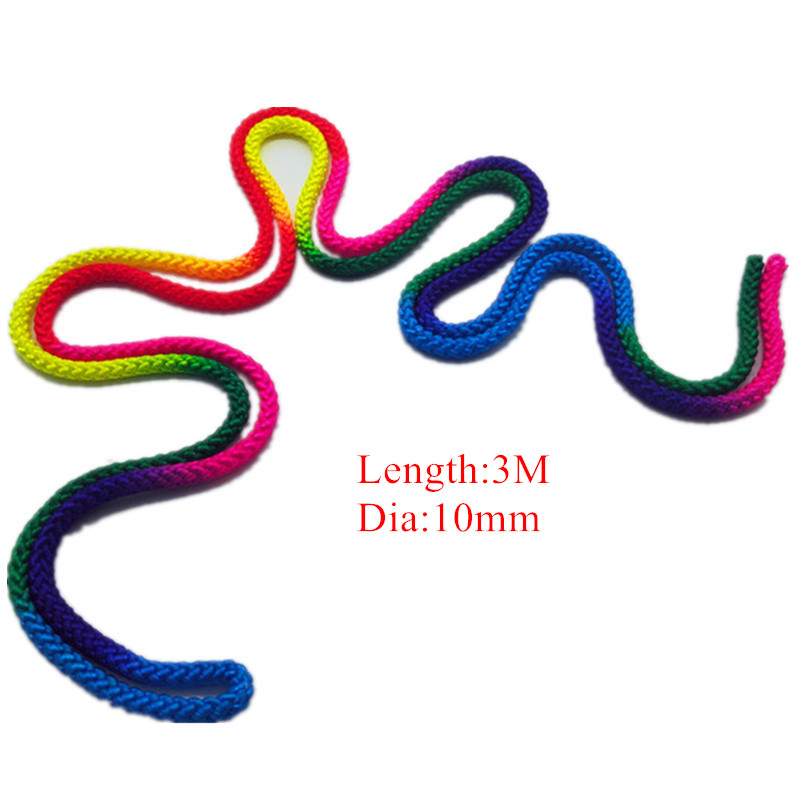 Cuerda de salto para Artes de gimnasia, cuerda de entrenamiento deportivo de Color arcoíris para ejercicio físico, cuerda de gimnasia rítmica, cuerda de competición