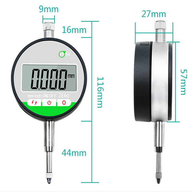 IP54 Digital Dial Indicator 0-12.7mm High-precision Measurement Dust-proof Touch Screen Digital Percentage Indicator