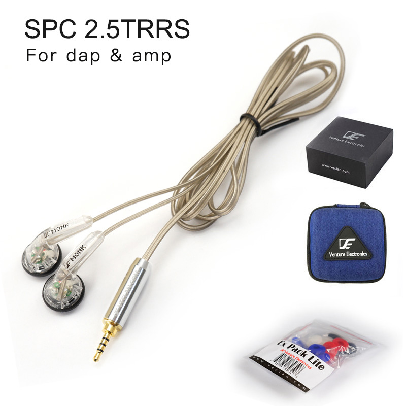 Venture Electronics VE Monk Plus SPC 3.5SE/2.5TRRS/4.4TRRRS Earbuds Hifi Earphones for pc & mobile phone: Blue