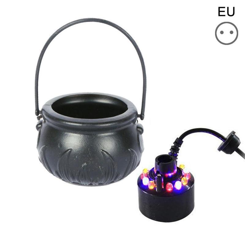 3 enchufes Halloween bruja máquina de humo máquina de niebla fuente de agua máquina de niebla cambio de Color decoración festiva
