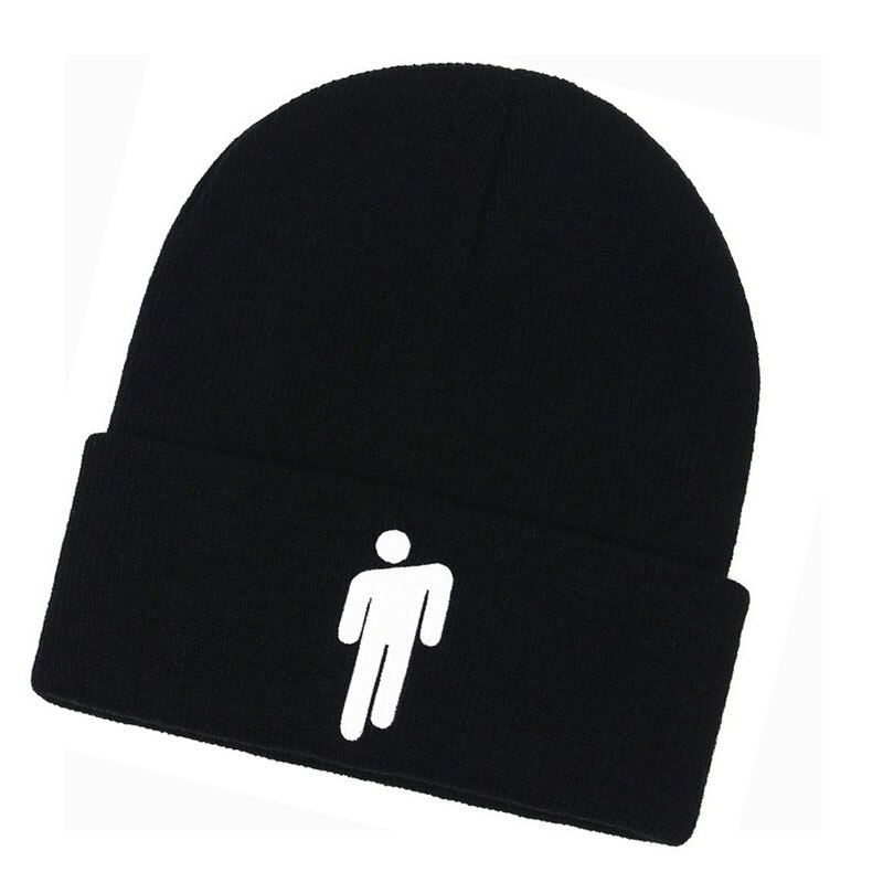 Beanie Hat Vrouwen Mannen Borduren Gebreide Warme Winter Hoeden Voor Vrouwen Mannen Effen Hip-Hop Casual Cuffed Mutsen Motorkap Toevallige: Black