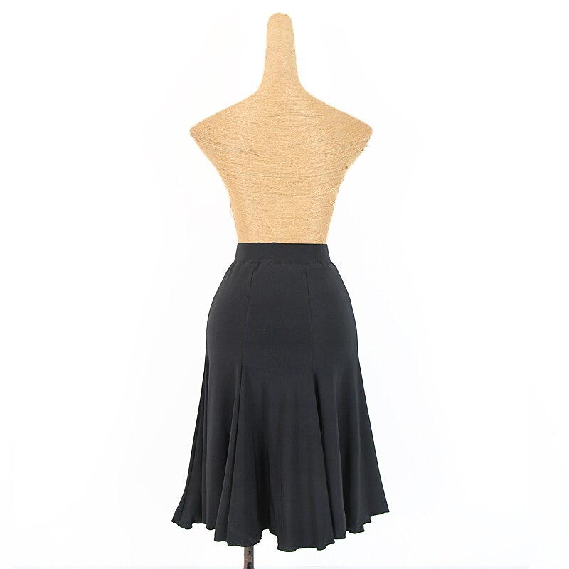 Latin Dance Skirt Women Cha Cha Rumba Samba Dancing Wear Black Tassel Fringe Split Dancing Skirts Practice Clothes DNV12683