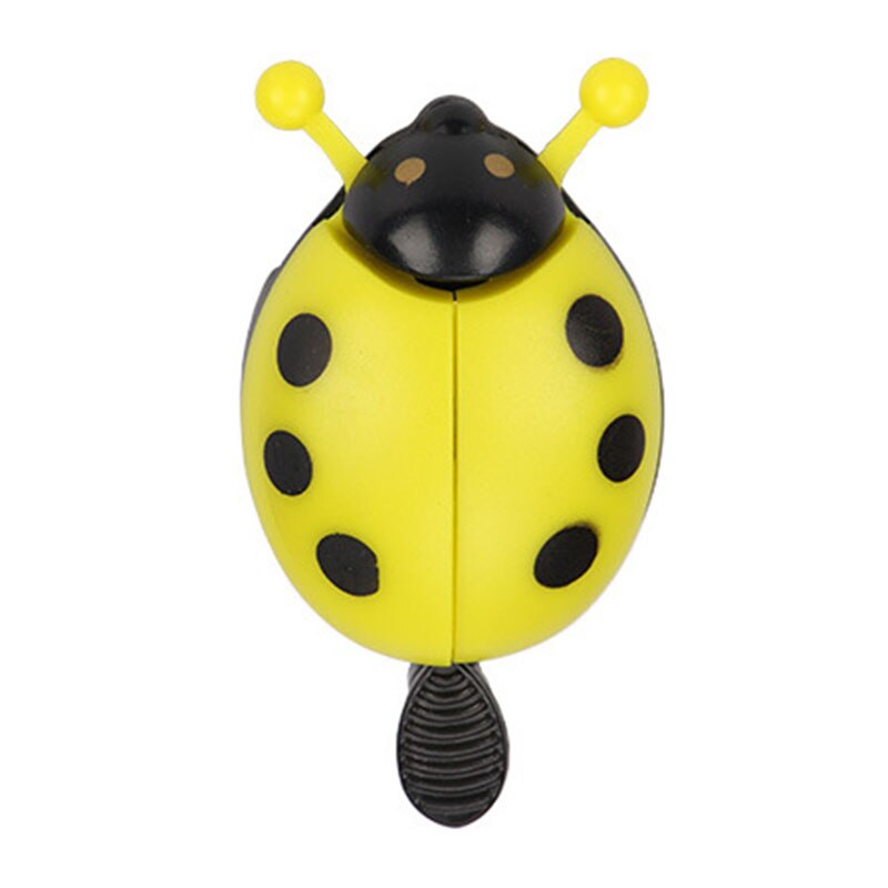 Campana de la bicicleta de anillo de escarabajo de dibujos animados ciclismo Bell niños encantadores timbre de mariquita anillo para bicicleta cuerno alarma bicicleta accesorios: Yellow